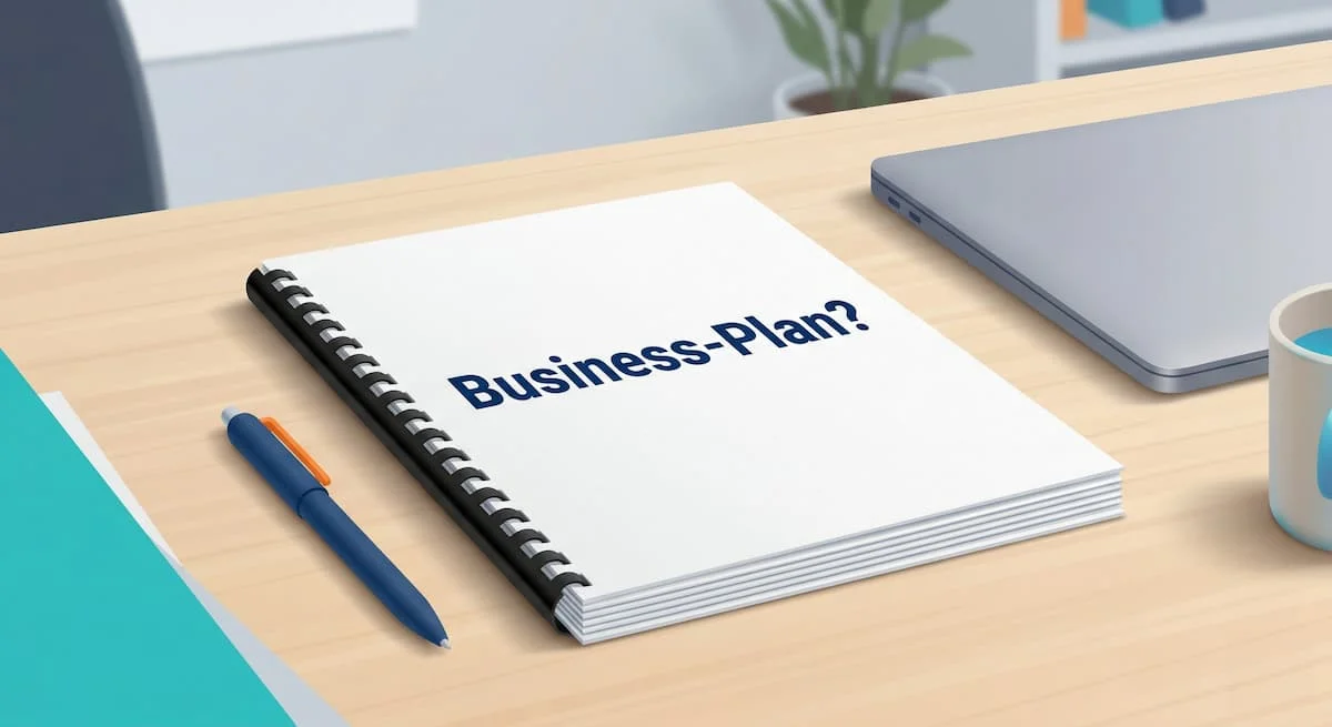 תוכנית עסקית שעליה כתובות המילים Business-Plan
